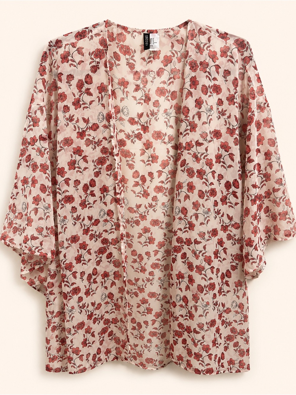 H&M Divided Floral Sheer Kimono Cardigan